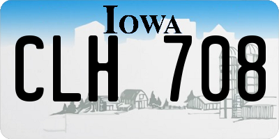 IA license plate CLH708