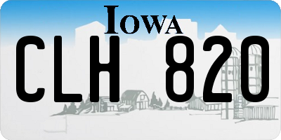 IA license plate CLH820