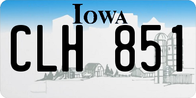 IA license plate CLH851