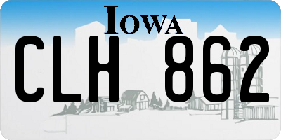 IA license plate CLH862