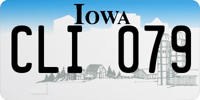 IA license plate CLI079