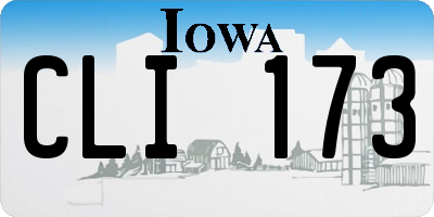 IA license plate CLI173