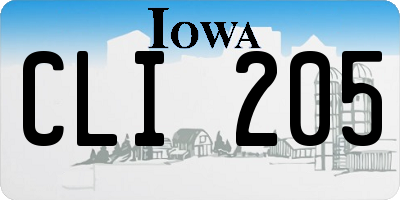 IA license plate CLI205
