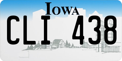IA license plate CLI438