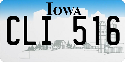 IA license plate CLI516