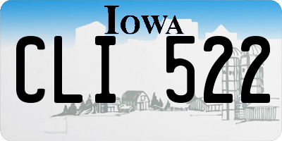 IA license plate CLI522