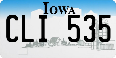 IA license plate CLI535