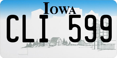 IA license plate CLI599