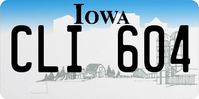 IA license plate CLI604