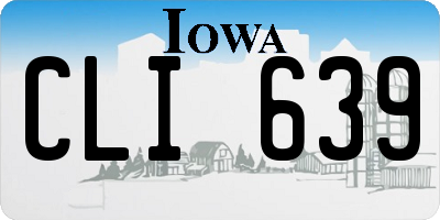 IA license plate CLI639