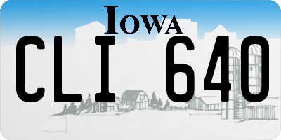 IA license plate CLI640