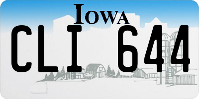 IA license plate CLI644