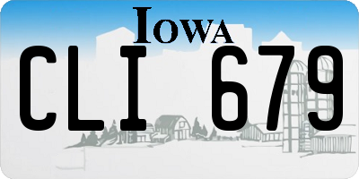 IA license plate CLI679