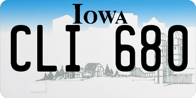 IA license plate CLI680