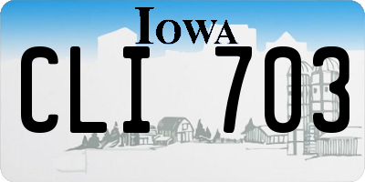 IA license plate CLI703