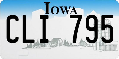 IA license plate CLI795