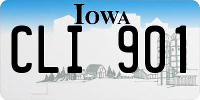 IA license plate CLI901