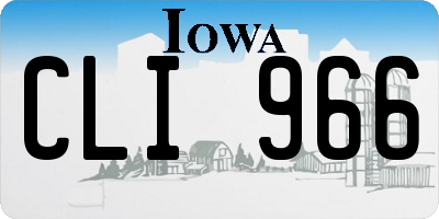 IA license plate CLI966