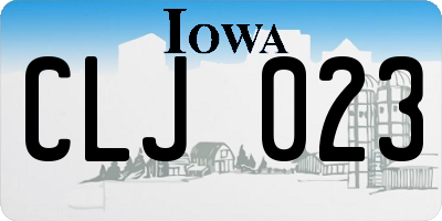 IA license plate CLJ023