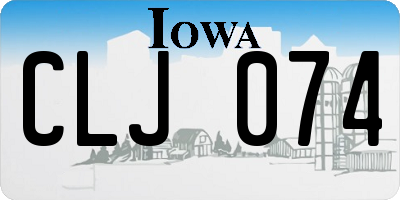IA license plate CLJ074