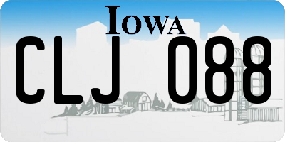 IA license plate CLJ088