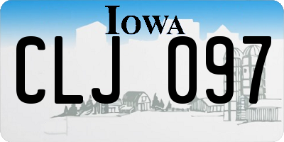 IA license plate CLJ097