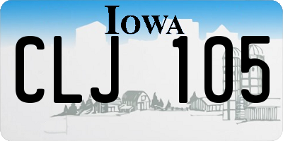 IA license plate CLJ105