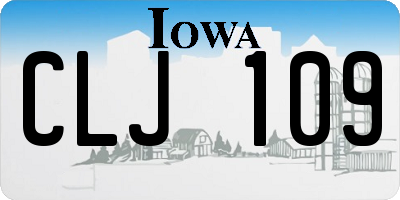 IA license plate CLJ109