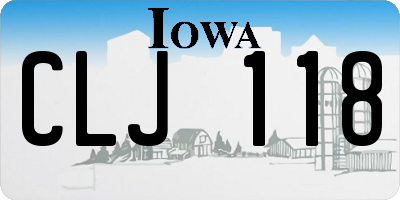 IA license plate CLJ118