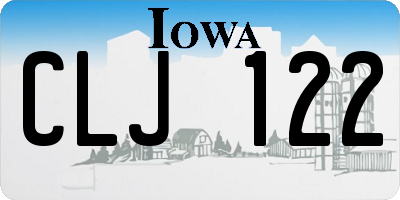 IA license plate CLJ122