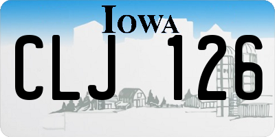 IA license plate CLJ126