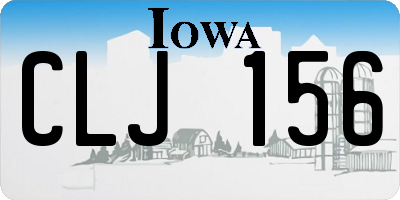 IA license plate CLJ156