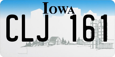 IA license plate CLJ161