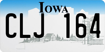 IA license plate CLJ164