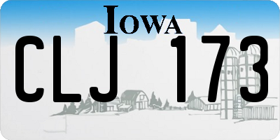 IA license plate CLJ173