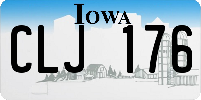IA license plate CLJ176