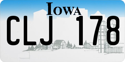 IA license plate CLJ178