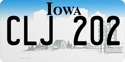 IA license plate CLJ202