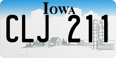 IA license plate CLJ211