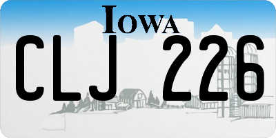 IA license plate CLJ226