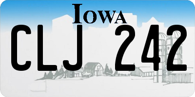 IA license plate CLJ242