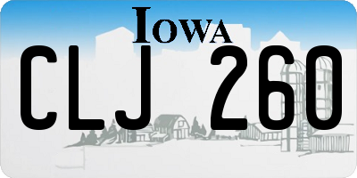 IA license plate CLJ260