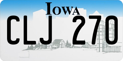 IA license plate CLJ270