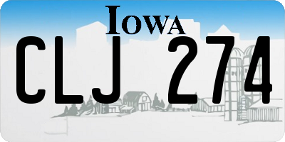 IA license plate CLJ274