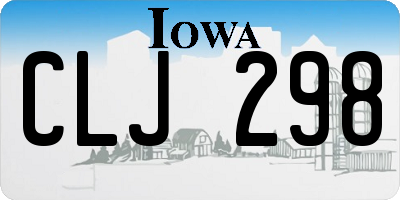 IA license plate CLJ298