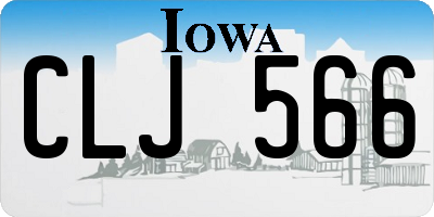 IA license plate CLJ566