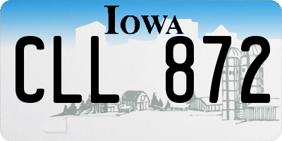 IA license plate CLL872