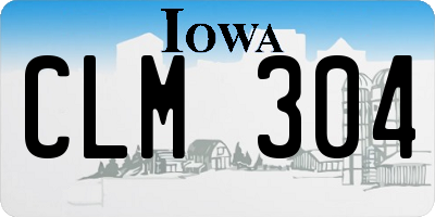 IA license plate CLM304