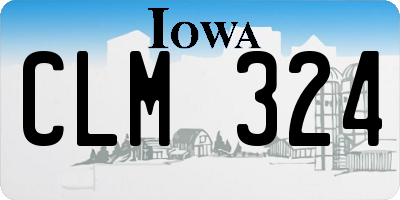 IA license plate CLM324