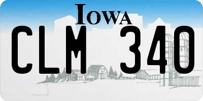 IA license plate CLM340